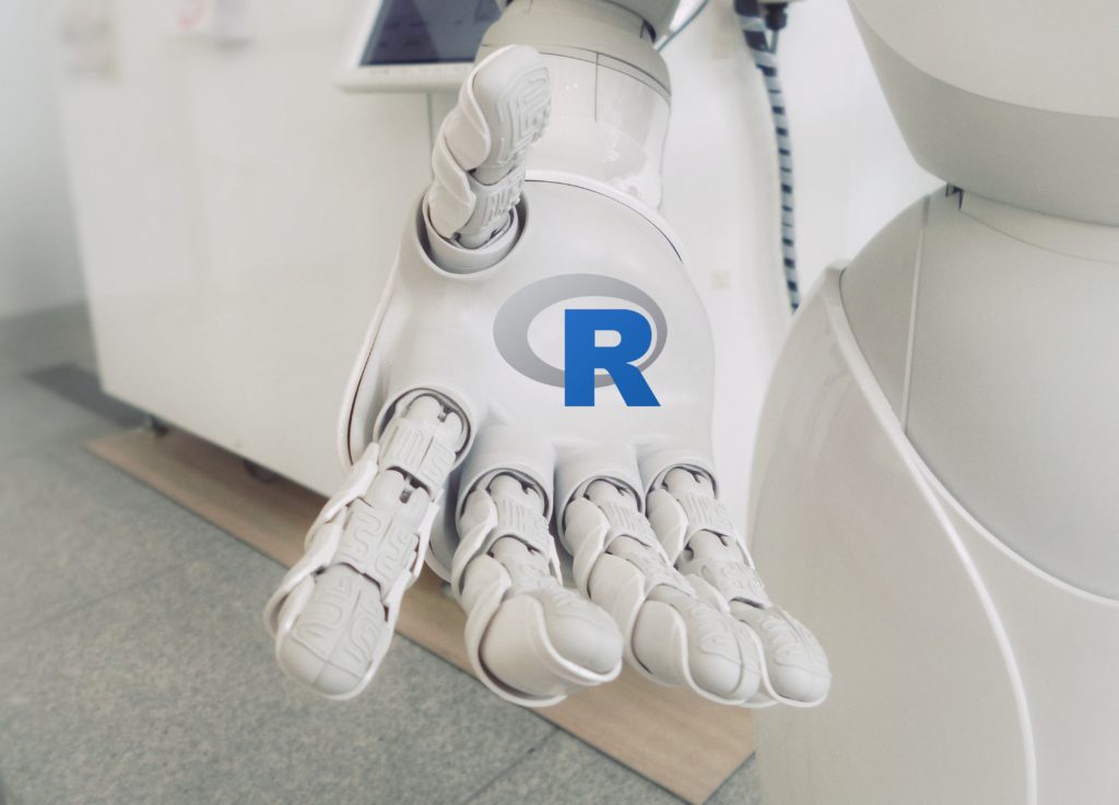 robô sendo controlado por linguagem R