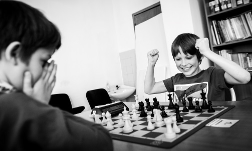Partida de xadrez com vitória