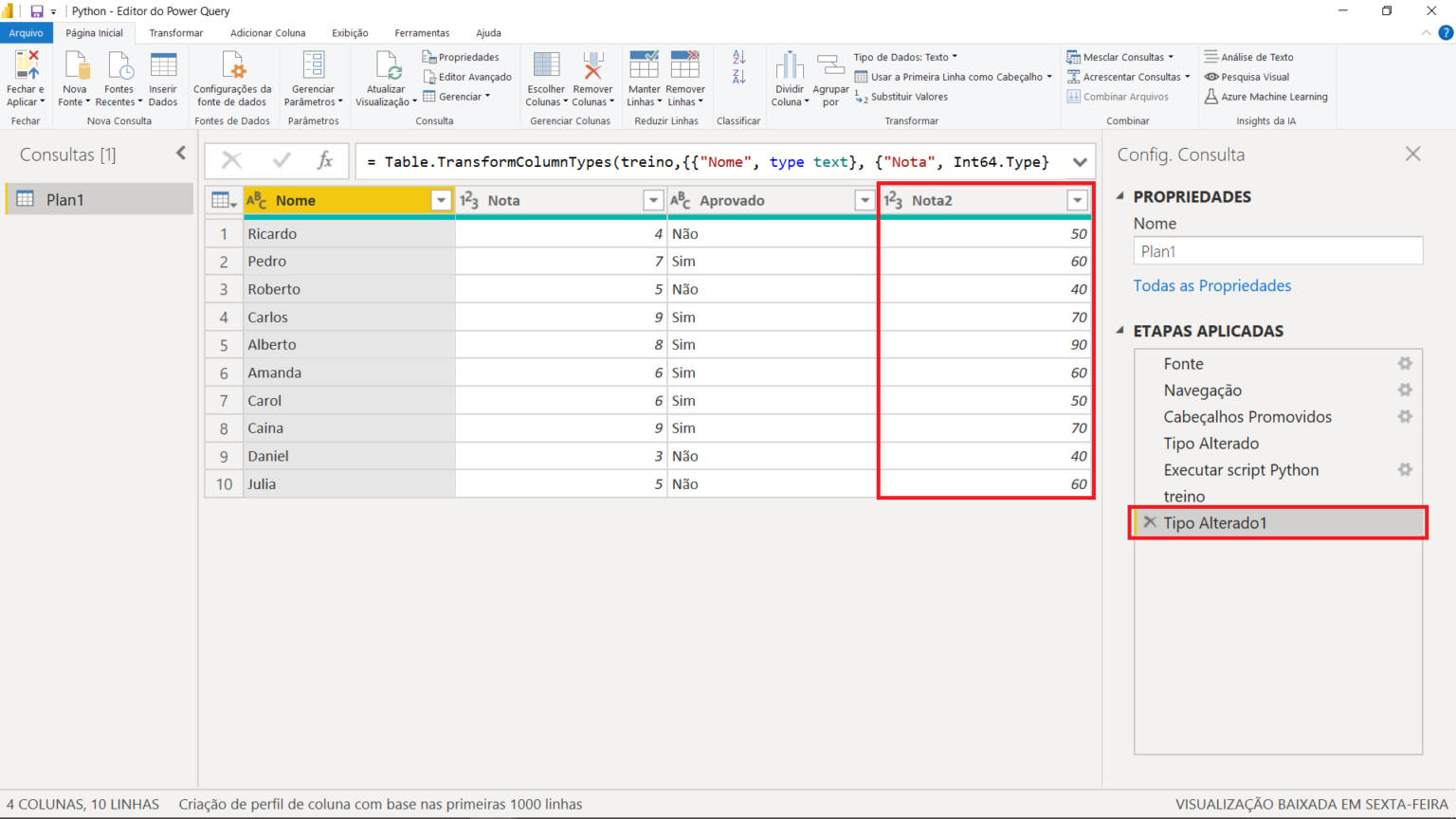 Aprenda como criar um script Python no Power BI